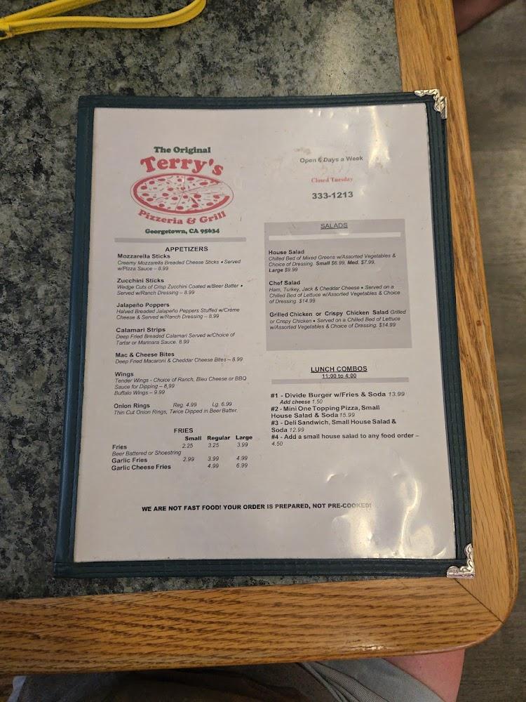 Terry's Pizzeria & Grill Menu image 3
